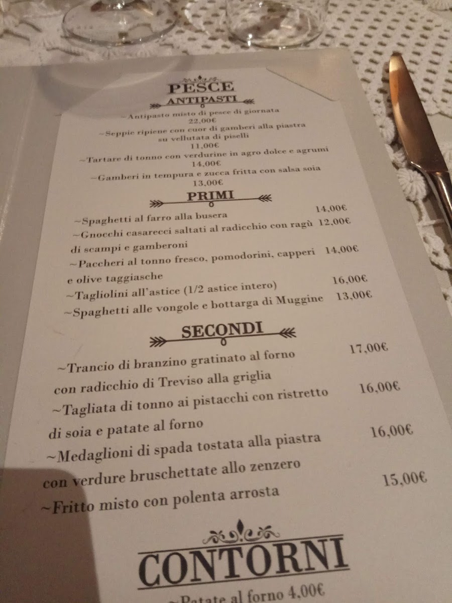 Menu - Pepe Rosa | Osteria Con Cucina - Pizzeria photo 1